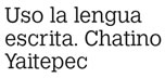 Chatino Yaitepec. MIBES 5